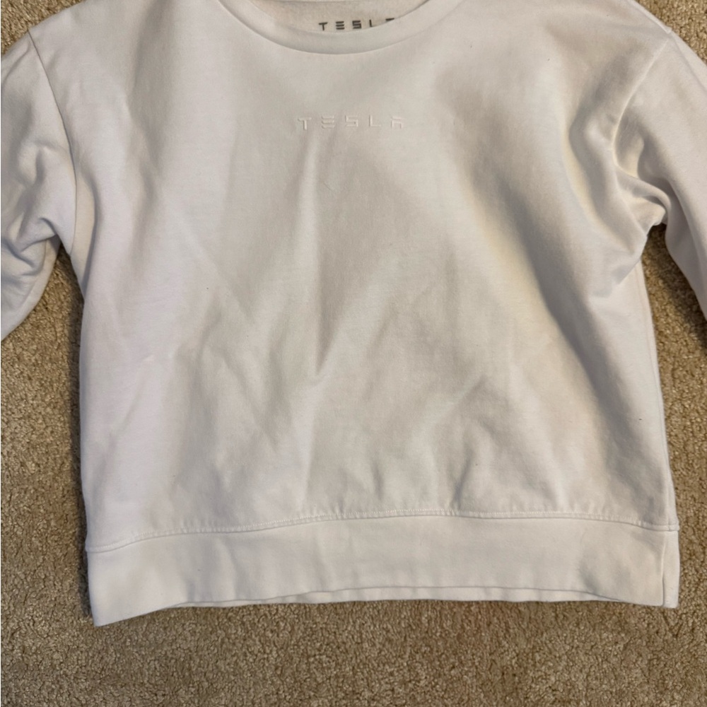 Tesla women’s sweatshirt white
